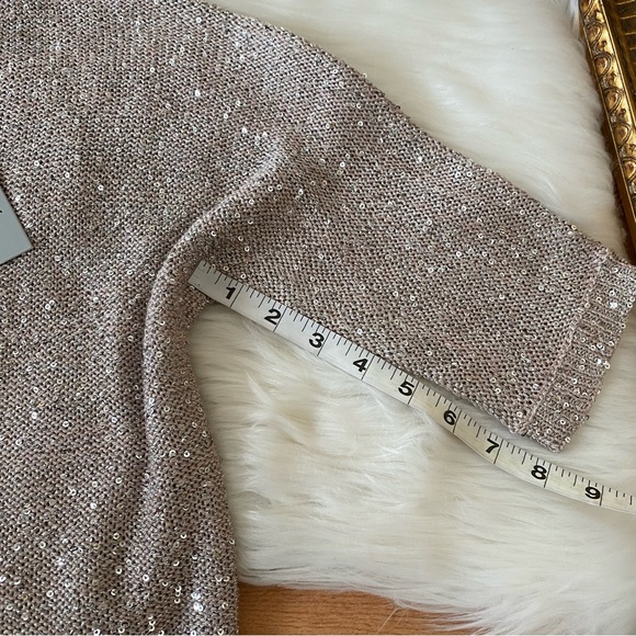 WD.NY Sequin Taupe Knit Sweater - Picture 6 of 10